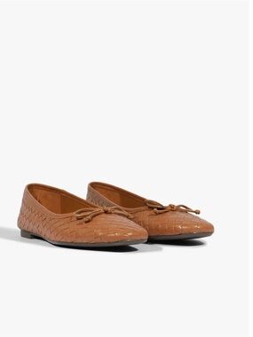 SCHUTZ Arissa Woven Ballet Flat - Cognac - 8